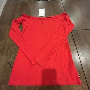 Fabletic off the shoulder ribbed long sleeve